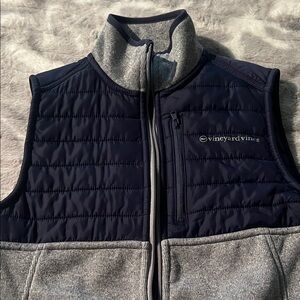 Vineyard Vines Gray and Navy Vest
